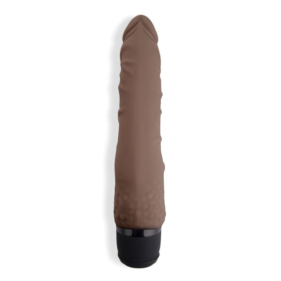 Коричневый вибромассажер 7 Realistic Vibrator - 20 см. Коричневый вибромассажер 7 Realistic Vibrator - 20 см.