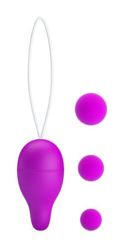 Лиловое вагинальное яйцо с утяжеляющими шариками Kegel Ball Лиловое вагинальное яйцо с утяжеляющими шариками Kegel Ball