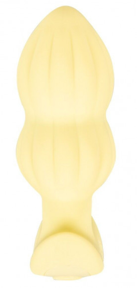 Желтая анальная пробка с вибрацией Cuties Vibrating Mini Butt Plug - 8 см. Желтая анальная пробка с вибрацией Cuties Vibrating Mini Butt Plug - 8 см.