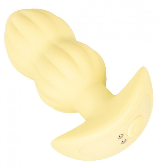 Желтая анальная пробка с вибрацией Cuties Vibrating Mini Butt Plug - 8 см. Желтая анальная пробка с вибрацией Cuties Vibrating Mini Butt Plug - 8 см.