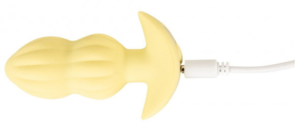 Желтая анальная пробка с вибрацией Cuties Vibrating Mini Butt Plug - 8 см. Желтая анальная пробка с вибрацией Cuties Vibrating Mini Butt Plug - 8 см.