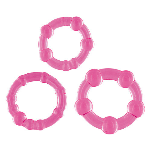 Набор из 3 розовых эрекционных колец KIT 3 COCK RING BE ON THE BALL Набор из 3 розовых эрекционных колец KIT 3 COCK RING BE ON THE BALL