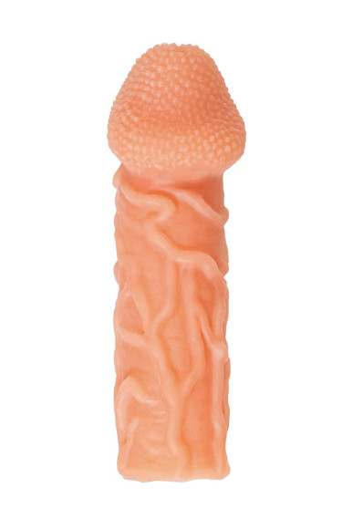Телесная закрытая насадка с венками Cock Sleeve 006 Size L - 17,6 см. Телесная закрытая насадка с венками Cock Sleeve 006 Size L - 17,6 см.