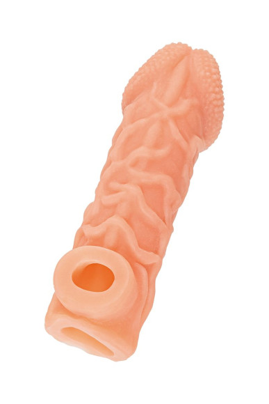 Телесная закрытая насадка с венками Cock Sleeve 006 Size L - 17,6 см. Телесная закрытая насадка с венками Cock Sleeve 006 Size L - 17,6 см.