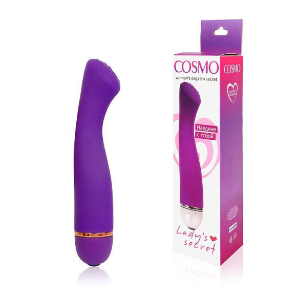 Фиолетовый силиконовый вибратор Cosmo с 20 режимами вибрации - 15,5 см. Фиолетовый силиконовый вибратор Cosmo с 20 режимами вибрации - 15,5 см.
