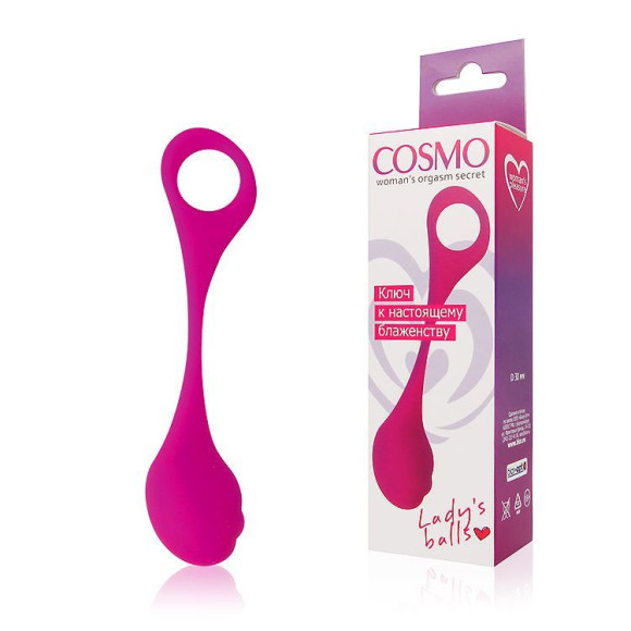 Ярко-розовый вагинальный шарик Cosmo Ярко-розовый вагинальный шарик Cosmo