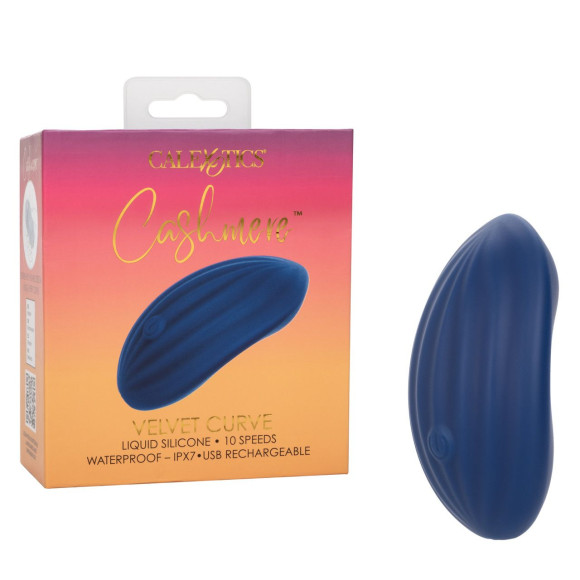 Синий вибромассажер Cashmere Velvet Curve Синий вибромассажер Cashmere Velvet Curve