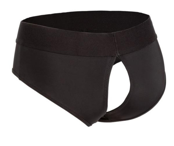 Черные трусы для страпона BACKLESS BRIEF HARNESS S/M Черные трусы для страпона BACKLESS BRIEF HARNESS S/M