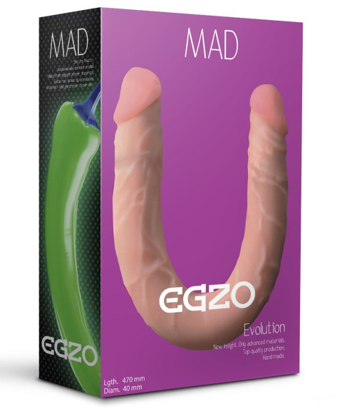 Двусторонний фаллоимитатор из cyberskin Mad Pepper - 47 см. Двусторонний фаллоимитатор из cyberskin Mad Pepper - 47 см.