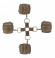 Фиксатор запястий к лодыжкам OUCH! BROWN Фиксатор запястий к лодыжкам OUCH! BROWN