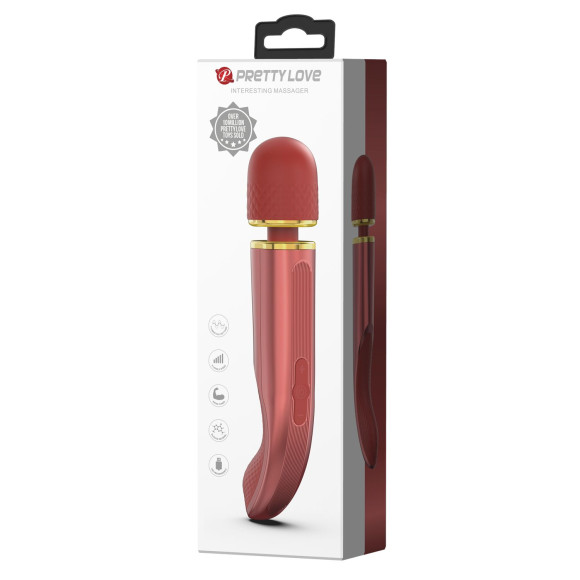 Персиковый жезловый вибратор Power Wand - 29 см. Персиковый жезловый вибратор Power Wand - 29 см.