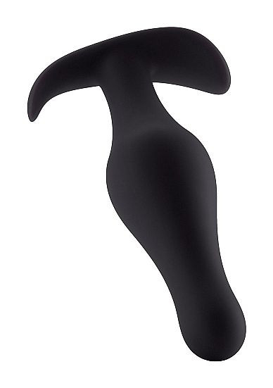 Чёрная анальная пробка Butt Plug with Handle Medium - 12,6 см. Чёрная анальная пробка Butt Plug with Handle Medium - 12,6 см.