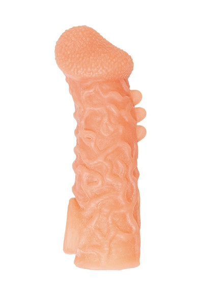 Телесная закрытая насадка с шершавой головкой Cock Sleeve 007 Size L - 17,6 см. Телесная закрытая насадка с шершавой головкой Cock Sleeve 007 Size L - 17,6 см.