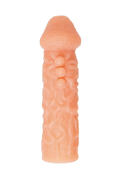 Телесная закрытая насадка с шершавой головкой Cock Sleeve 007 Size L - 17,6 см. Телесная закрытая насадка с шершавой головкой Cock Sleeve 007 Size L - 17,6 см.