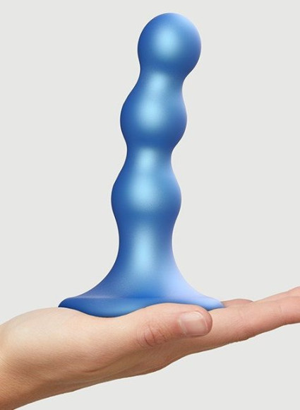 Голубая насадка Strap-On-Me Dildo Plug Balls size S Голубая насадка Strap-On-Me Dildo Plug Balls size S