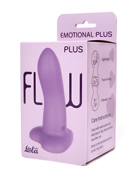 Фиолетовый нереалистичный дилдо Emotional Plus - 13 см. Фиолетовый нереалистичный дилдо Emotional Plus - 13 см.
