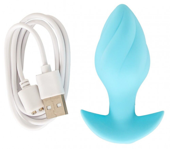 Голубая анальная пробка с вибрацией Cuties Vibrating Mini Butt Plug - 8 см. Голубая анальная пробка с вибрацией Cuties Vibrating Mini Butt Plug - 8 см.
