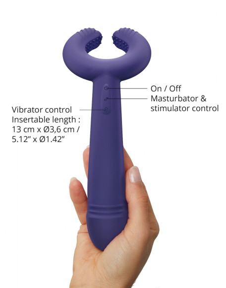 Темно-синий вибратор для пар Please Me Multi Vibrator Темно-синий вибратор для пар Please Me Multi Vibrator