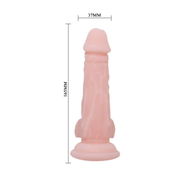 Телесный фаллоимитатор на присоске Super Dildo - 16,5 см. Телесный фаллоимитатор на присоске Super Dildo - 16,5 см.