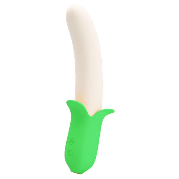 Силиконовый вибратор Banana Knight - 19,5 см. Силиконовый вибратор Banana Knight - 19,5 см.