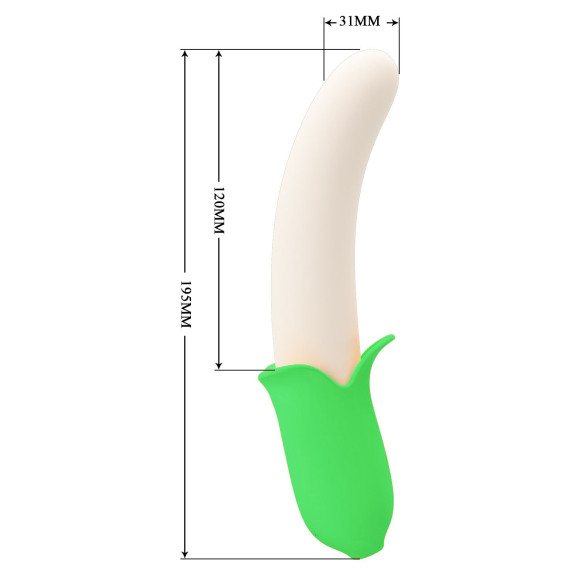 Силиконовый вибратор Banana Knight - 19,5 см. Силиконовый вибратор Banana Knight - 19,5 см.