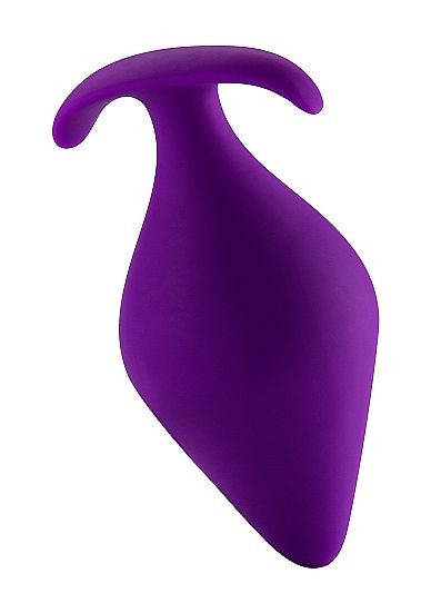 Фиолетовая анальная пробка Butt Plug with Handle Medium - 12 см. Фиолетовая анальная пробка Butt Plug with Handle Medium - 12 см.