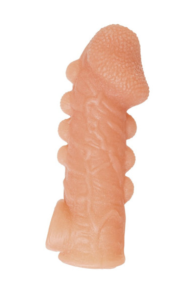 Телесная закрытая насадка с шишечками Cock Sleeve 008 Size M - 15,6 см. Телесная закрытая насадка с шишечками Cock Sleeve 008 Size M - 15,6 см.