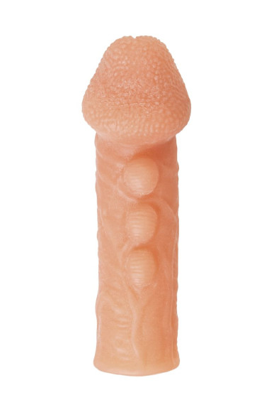 Телесная закрытая насадка с шишечками Cock Sleeve 008 Size M - 15,6 см. Телесная закрытая насадка с шишечками Cock Sleeve 008 Size M - 15,6 см.
