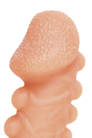 Телесная закрытая насадка с шишечками Cock Sleeve 008 Size M - 15,6 см. Телесная закрытая насадка с шишечками Cock Sleeve 008 Size M - 15,6 см.