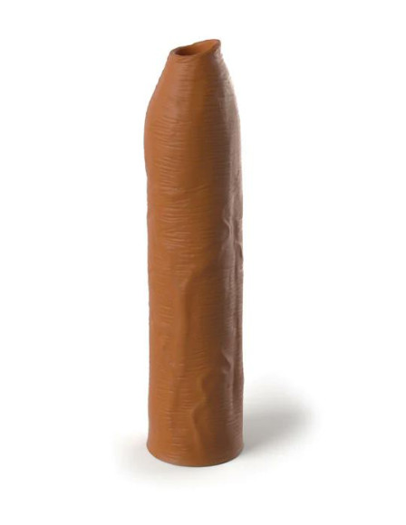 Кофейная насадка-удлинитель Uncut Silicone Penis Enhancer - 17,8 см. Кофейная насадка-удлинитель Uncut Silicone Penis Enhancer - 17,8 см.