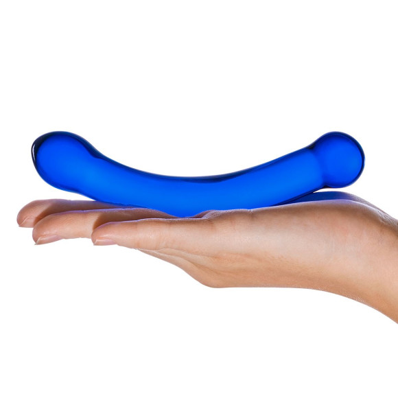 Синий изогнутый фаллоимитатор Curved G-Spot Glass Dildo - 16 см. Синий изогнутый фаллоимитатор Curved G-Spot Glass Dildo - 16 см.