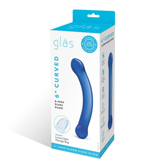Синий изогнутый фаллоимитатор Curved G-Spot Glass Dildo - 16 см. Синий изогнутый фаллоимитатор Curved G-Spot Glass Dildo - 16 см.