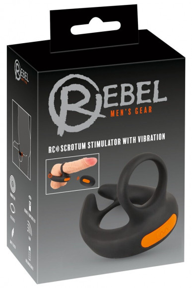 Черный вибростимулятор мошонки RC Scrotum Stimulator with Vibration Черный вибростимулятор мошонки RC Scrotum Stimulator with Vibration