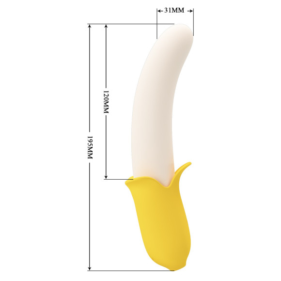 Силиконовый вибратор Banana Geek - 19,5 см. Силиконовый вибратор Banana Geek - 19,5 см.