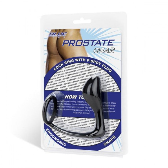 Стимулятор простаты с фиксацией эрекционным кольцом Prostate Gear Стимулятор простаты с фиксацией эрекционным кольцом Prostate Gear