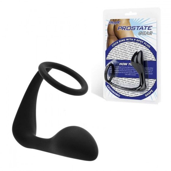 Стимулятор простаты с фиксацией эрекционным кольцом Prostate Gear Стимулятор простаты с фиксацией эрекционным кольцом Prostate Gear