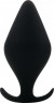 Чёрная анальная пробка Butt Plug with Handle Small 
