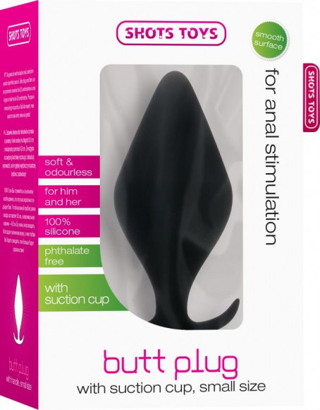 Чёрная анальная пробка Butt Plug with Handle Small Чёрная анальная пробка Butt Plug with Handle Small