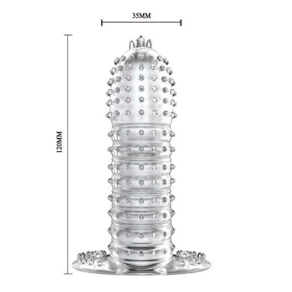 Закрытая прозрачная насадка Crystal sleeve - 12 см. Закрытая прозрачная насадка Crystal sleeve - 12 см.