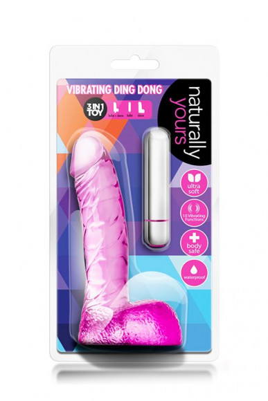 Розовый вибратор-реалистик Vibrating Ding Dong - 16,5 см. Розовый вибратор-реалистик Vibrating Ding Dong - 16,5 см.