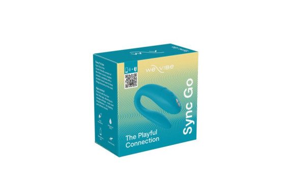 Бирюзовый вибромассажер для пар We-Vibe Sync Go Бирюзовый вибромассажер для пар We-Vibe Sync Go