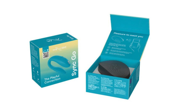 Бирюзовый вибромассажер для пар We-Vibe Sync Go Бирюзовый вибромассажер для пар We-Vibe Sync Go