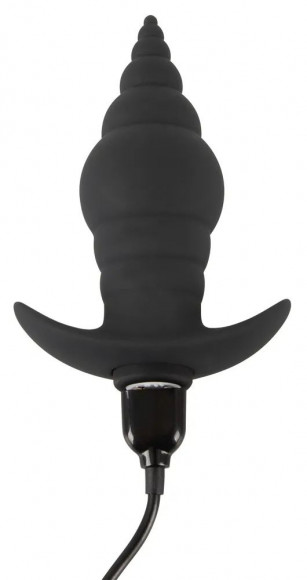 Черная анальная вибропробка RC Butt Plug - 9,6 см. Черная анальная вибропробка RC Butt Plug - 9,6 см.