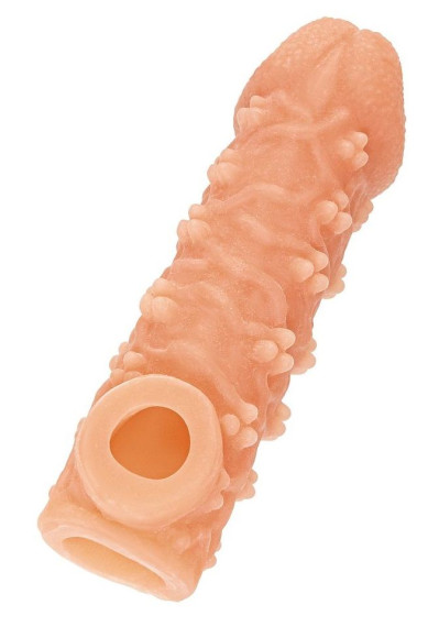 Телесная закрытая насадка с пучками шишечек Cock Sleeve 009 Size M - 15,6 см. Телесная закрытая насадка с пучками шишечек Cock Sleeve 009 Size M - 15,6 см.