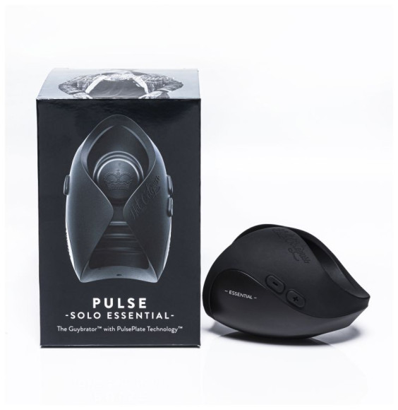 Черный инновационный мужской вибратор PULSE SOLO ESSENTIAL Черный инновационный мужской вибратор PULSE SOLO ESSENTIAL