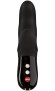 Чёрный вибратор с клиторальным отростком MiSS Bi Black Line - 17 см. Чёрный вибратор с клиторальным отростком MiSS Bi Black Line - 17 см.