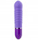 Фиолетовый ребристый мини-вибратор NEON PLEASURE WAVES PURPLE - 14 см.