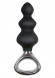 Чёрная анальная елочка с ручкой Jolie Platinum Plug Medium из силикона -  13,4 см.