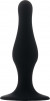 Чёрная анальная пробка с длинным кончиком Butt Plug with Suction Cup Medium