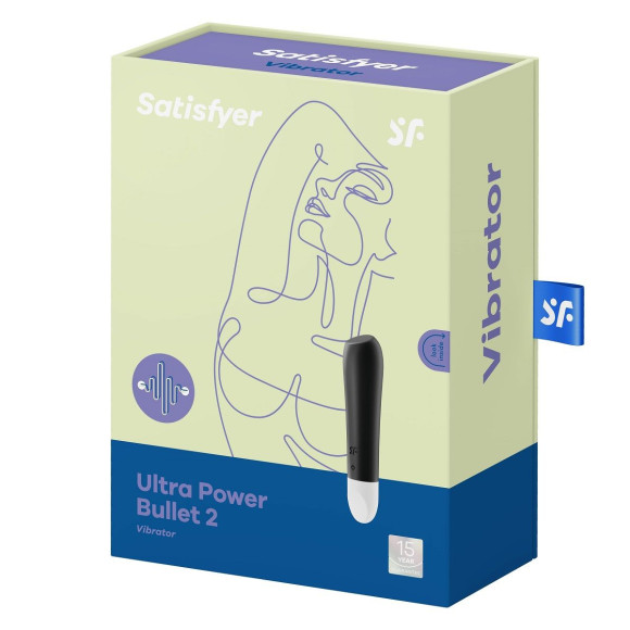 Черный мини-вибратор Ultra Power Bullet 2 Черный мини-вибратор Ultra Power Bullet 2